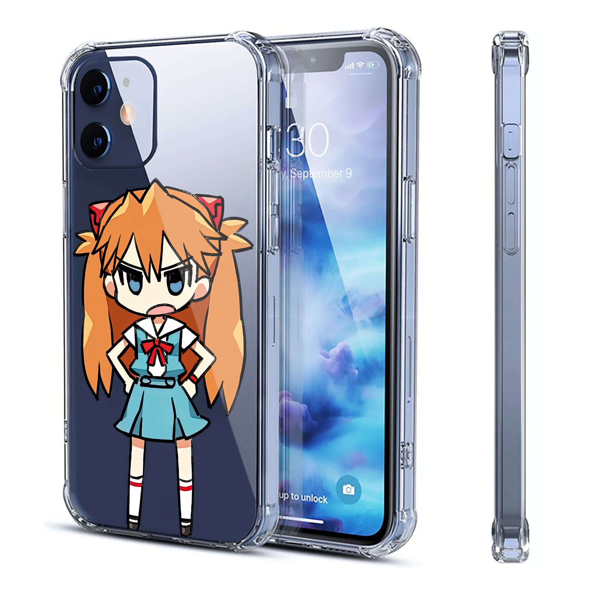 （画像用） EVA 新世紀エヴァンゲリオン 【iPhone 12シリーズ対応】透明スマホケース（クリアソフトケース）